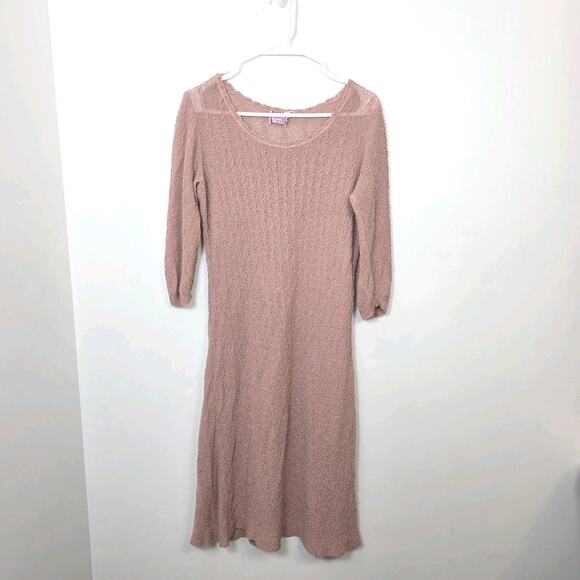 Vintage Blengyle Light Pink 3/4 Sleeve Fairy Dainty Sweater Midi Dress Size M - Picture 1 of 7